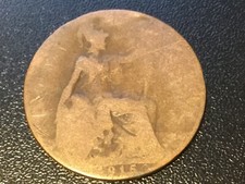 1915 George V Halfpenny Coin  1/2 penny