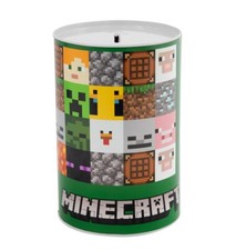 Minecraft Kids Money Piggy Bank Coin Saving Cash Sealed Tin Metal Box Gift New