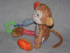 Nuby monkey soft toy brown