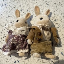 SYLVANIAN FAMILIES MACK AND MABLE Periwinkle RABBIT GRANDPARENTS