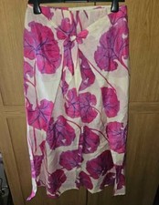Diane Von Furstenberg Wide-Leg pink purple floral Trousers - Size S
