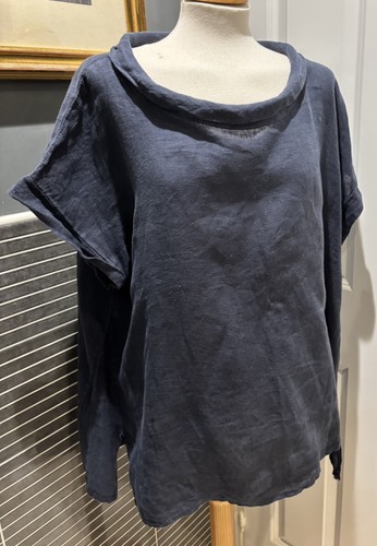 Made italy dark blue linen - made, in
