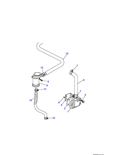 Land rover oil separator - separator, drain