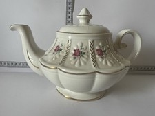 Vintage Wood and Sons Ellgreave Ironstone Teapot Violets Retro Collectible Era