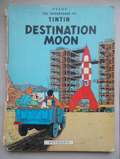 Herge, The Adventures of Tintin; Destination Moon, hardback edn 1968 used scarce
