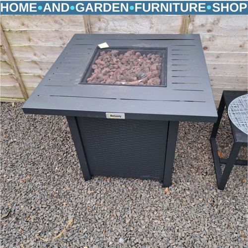 Rattan style gas fire - style,