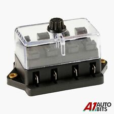 4 Way Fuse Box Holder 12v 24v Volt Heavy Duty Standard Blade Kit Car Van Marine