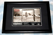 OASIS band Framed A4 1995  wonderwall  SINGLE original promo art poster