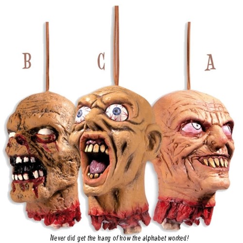 Hanging decapitated head - decapitated,