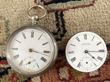 Vintage Solid Silver Argentan Pocket Watch + A.W.W Co Waltham Face Mechanism