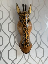   Giraffe Animal Safari Wooden  Wall Art Mask 50cm