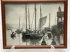Cornish Boats at Whitby Frank Meadow Sutcliffe Framed Photographic Print 1890s