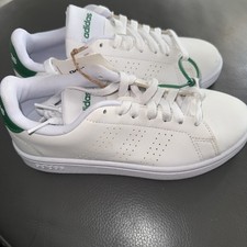 adidas Advantage Junior Trainers  Off White Size 3