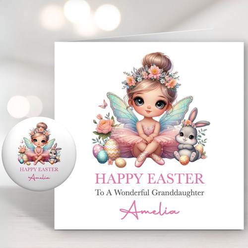 Fairy easter card - easter, personalised