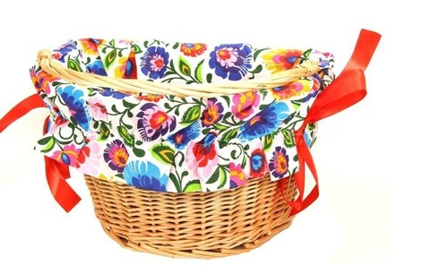 Fabric liner bike - fabric, wicker