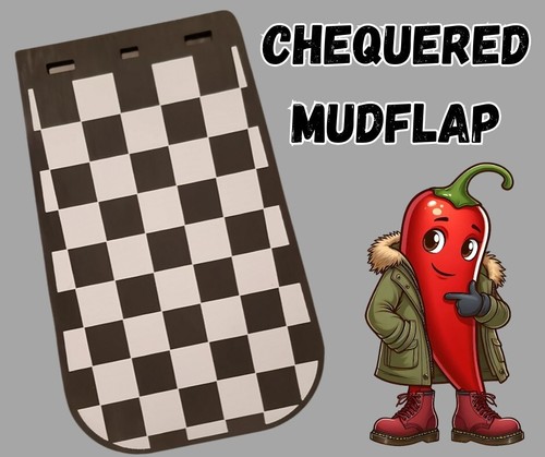 Mod scooter chequered mudflap - mod,
