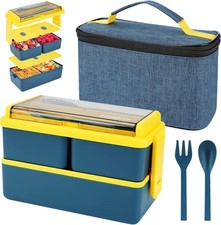 3 Compartments Lunch Box Food