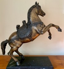Bronze Horse, Antique, Marble