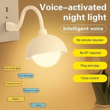 DC 5V USB Plug and Play Smart Night Light Portable Dimmable LED Bedside Lamp UK