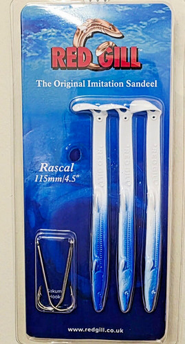 Red gill rascal sandeel lures - red,