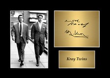 Kray Twins Gangsters A4 Printed Signed Autograph Photo Display Mount Gift