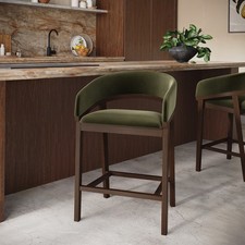 Walnut olive green velvet - walnut, &