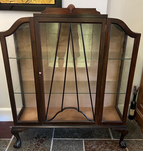 Art deco glass display cabinet - glass,
