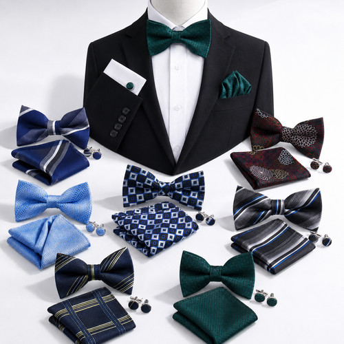 Men bow tie - tie, pocket