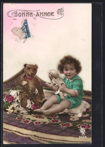 Young girl with - teddy, and