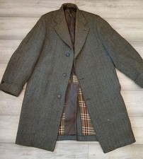 Saxon Hawk Of Savile Row Mens Tweed Coat Vintage Xxl Made In England All wool