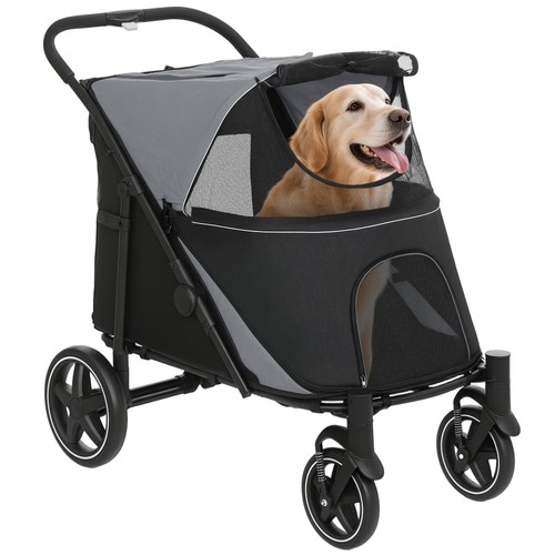 Pawhut foldable dog carriage - foldable,