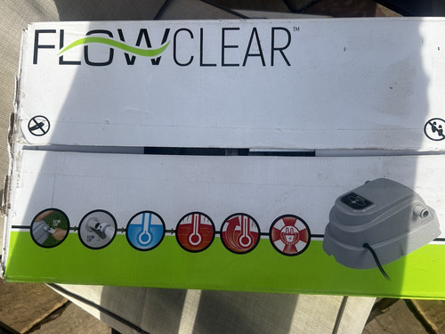 Flow clear heater for pool