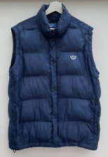 Adidas Gilet Jacket Blue Padded Full Zip Retro Body Warmer Mens Medium M