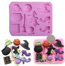 Witch Silicone Mould Chocolate Fondant Cake Decor Molds Baking Topper Icing 3D