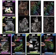 ENGRAVING ART SCRAPER FOIL KITS & TOOL & INSTRUCTIONS PICK FROM 12 MINI A5 KITS