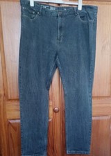 TU Men's Black Straight Leg Slim Fit Denim Jeans Size W44 L32