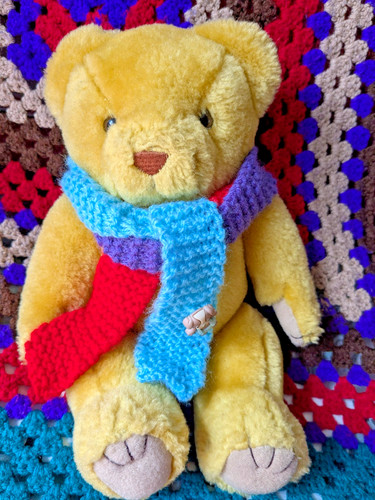 Antique plush teddy - antique,
