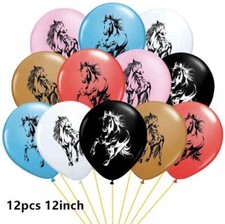 HORSES Balloons x12 Birthday Party Decorations Latex Balloon Girls Boys Kids