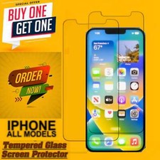 Screen Protector For iPhone 15 14 11 13 12 X XR 8 17 Pro Max Mini Tempered Glass