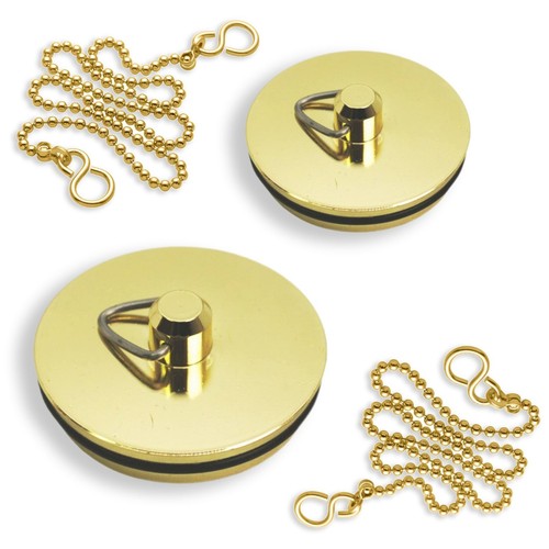 Brass bath sink plug 2 - brass, 1/2