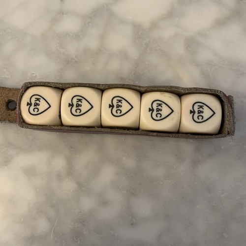 Vintage poker dice - k.&c.,
