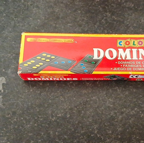Color dominoes travel size - dominoes,