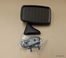 CLASSIC MINI CHROME DOOR MIRRORS - RIGHT HAND - FLAT GLASS -  CMR-38RH-BK