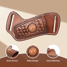 TOURBON Leather Folding Blade