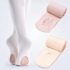 White Ballet Tights with Hole