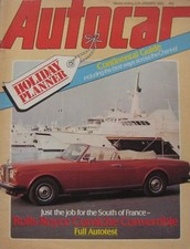 Autocar magazine 2-9/1/1982 featuring Rolls Royce Corniche road test, Austin
