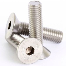 6mm M6 A2 STAINLESS COUNTERSUNK CSK SOCKET SCREW ALLEN KEY BOLTS SCREWS DIN 7991
