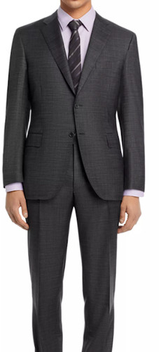 Canali gray full suit 40r - 40r, wool