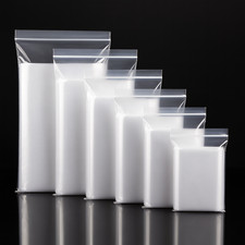 GRIP SEAL BAGS Self Resealable Clear Polythene Poly Plastic Zip Lock All Sizes