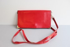 Vintage DEBONAIR red  handbag clutch retro 1960s/70s
